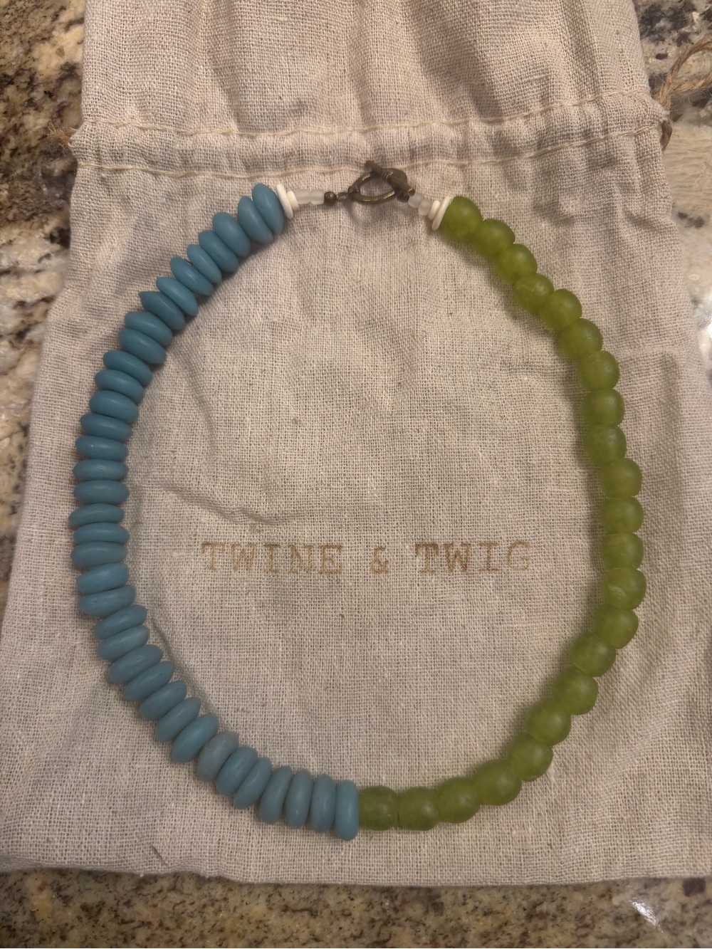 Twine & Twig Classic Necklace-Blue and Green